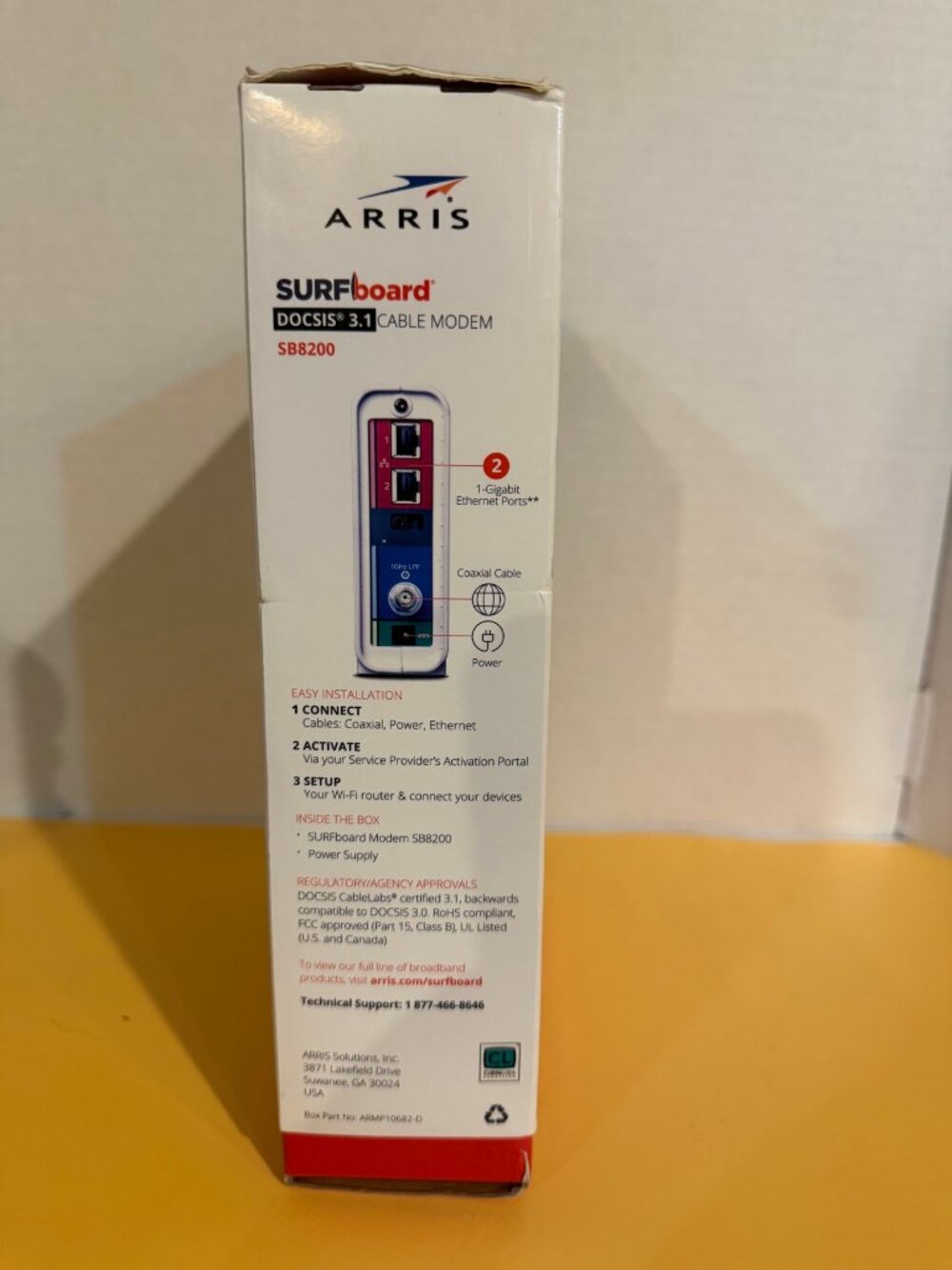 ARRIS SURFboard SB8200 DOCSIS 3.1 Cable Modem White 10 Gbps